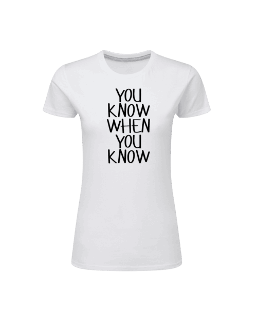 You Know When You Know