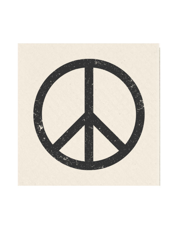 Scratched Peace Sign
