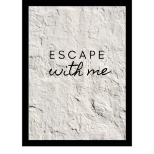 Escape with me in the sand