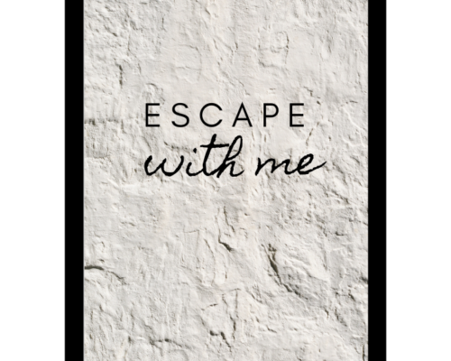 Escape with me in the sand