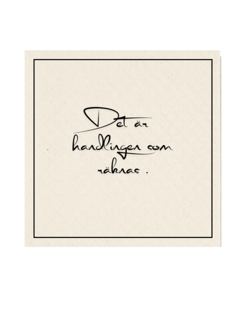 Handlingen som räknas