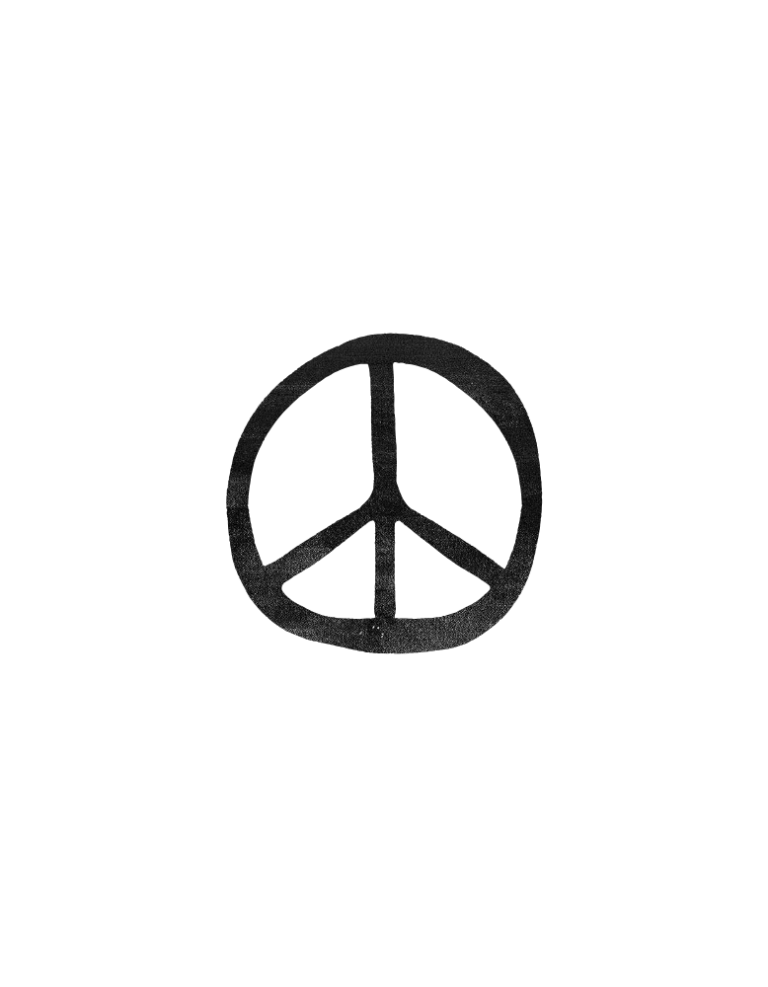 Crooked Peace Symbol (Svart)