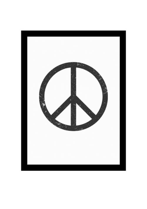 Scratched Peace Sign