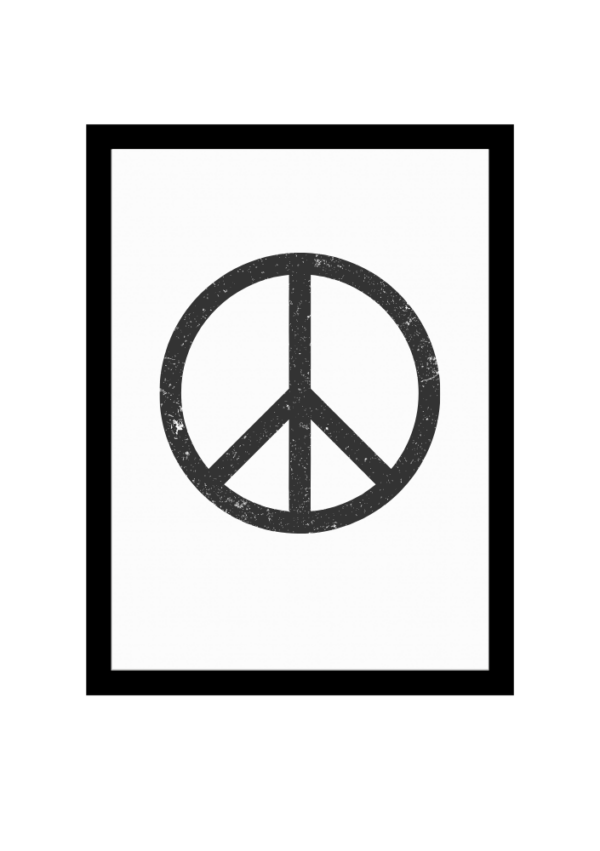 Scratched Peace Sign