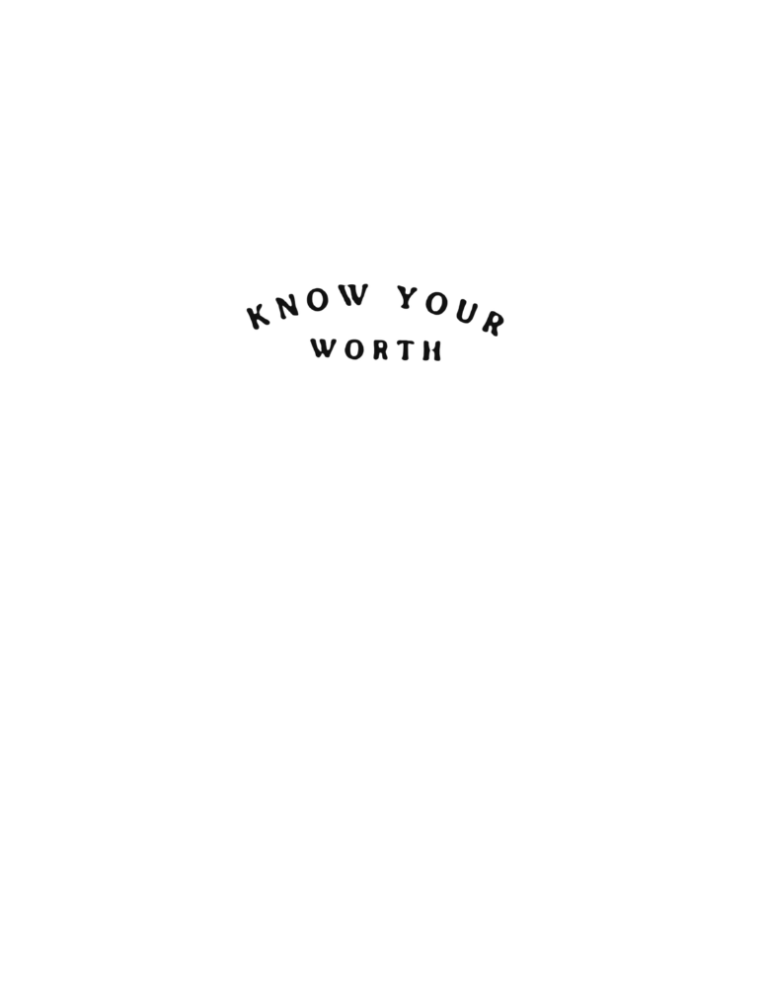 Know Your Worth (Svart)