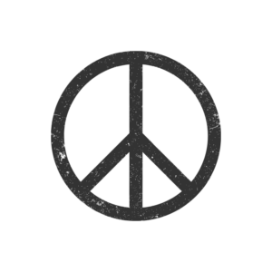 Scratched Peace Sign