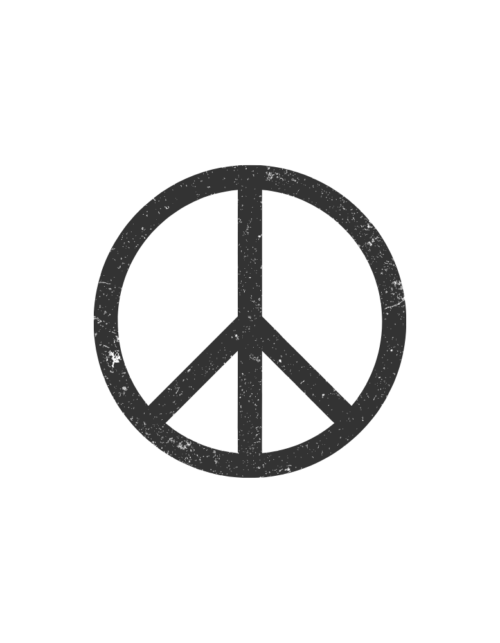 Scratched Peace Sign