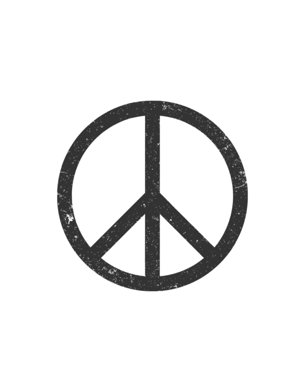 Scratched Peace Sign