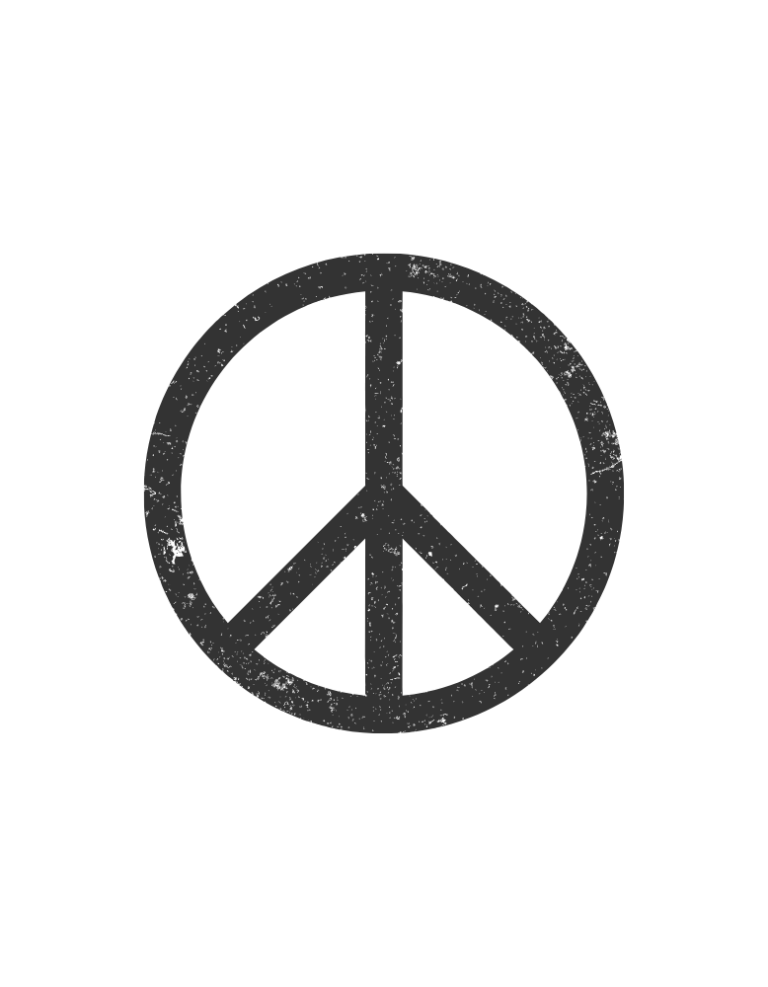 Scratched Peace Sign