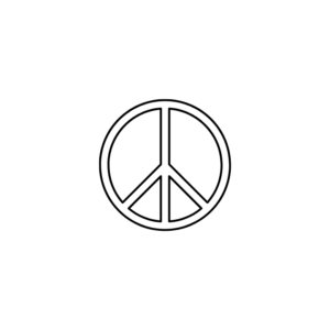 Outlined Peace Symbol