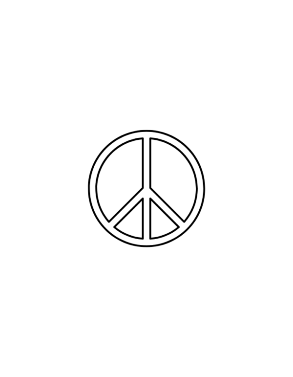Outlined Peace Symbol