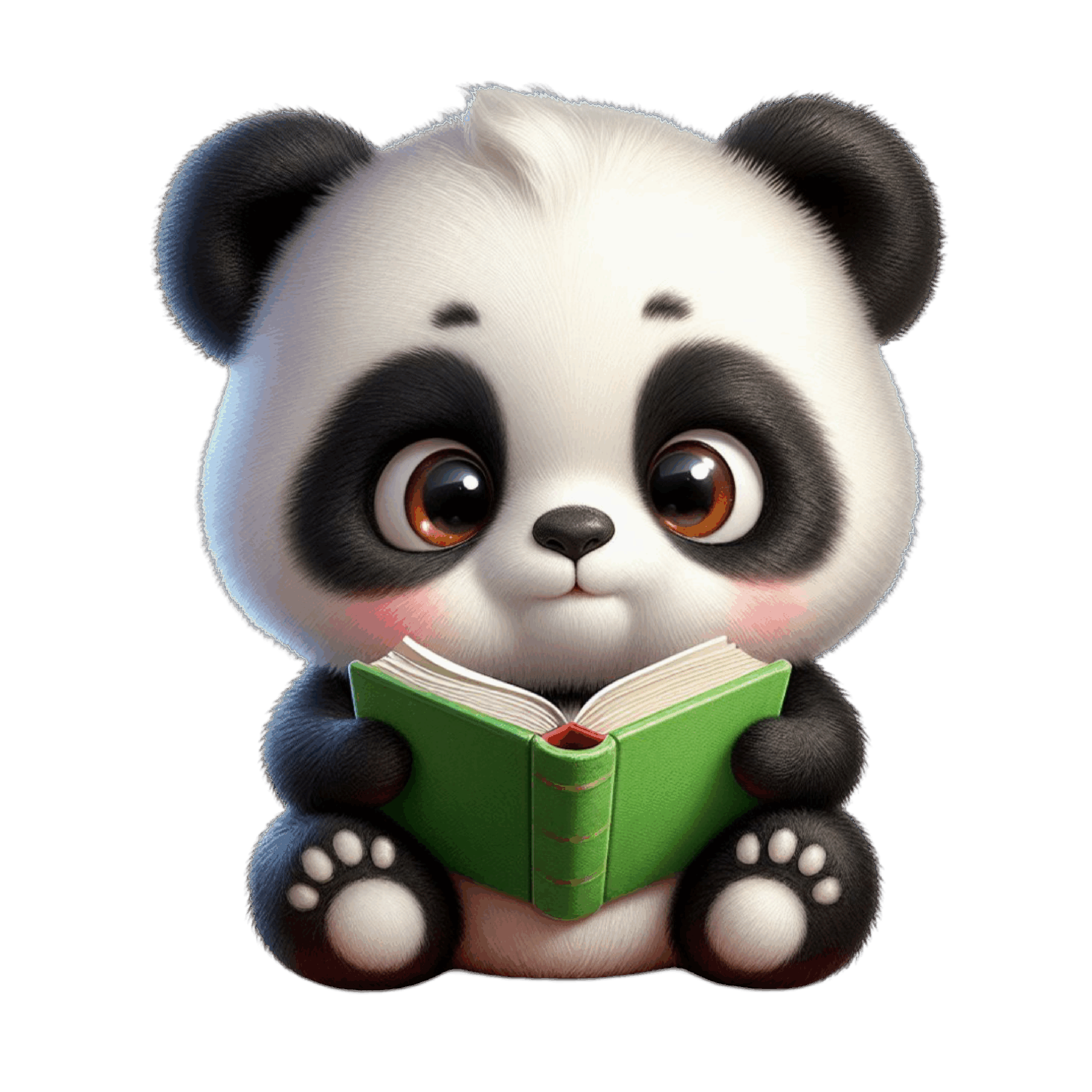 Panda grön bok