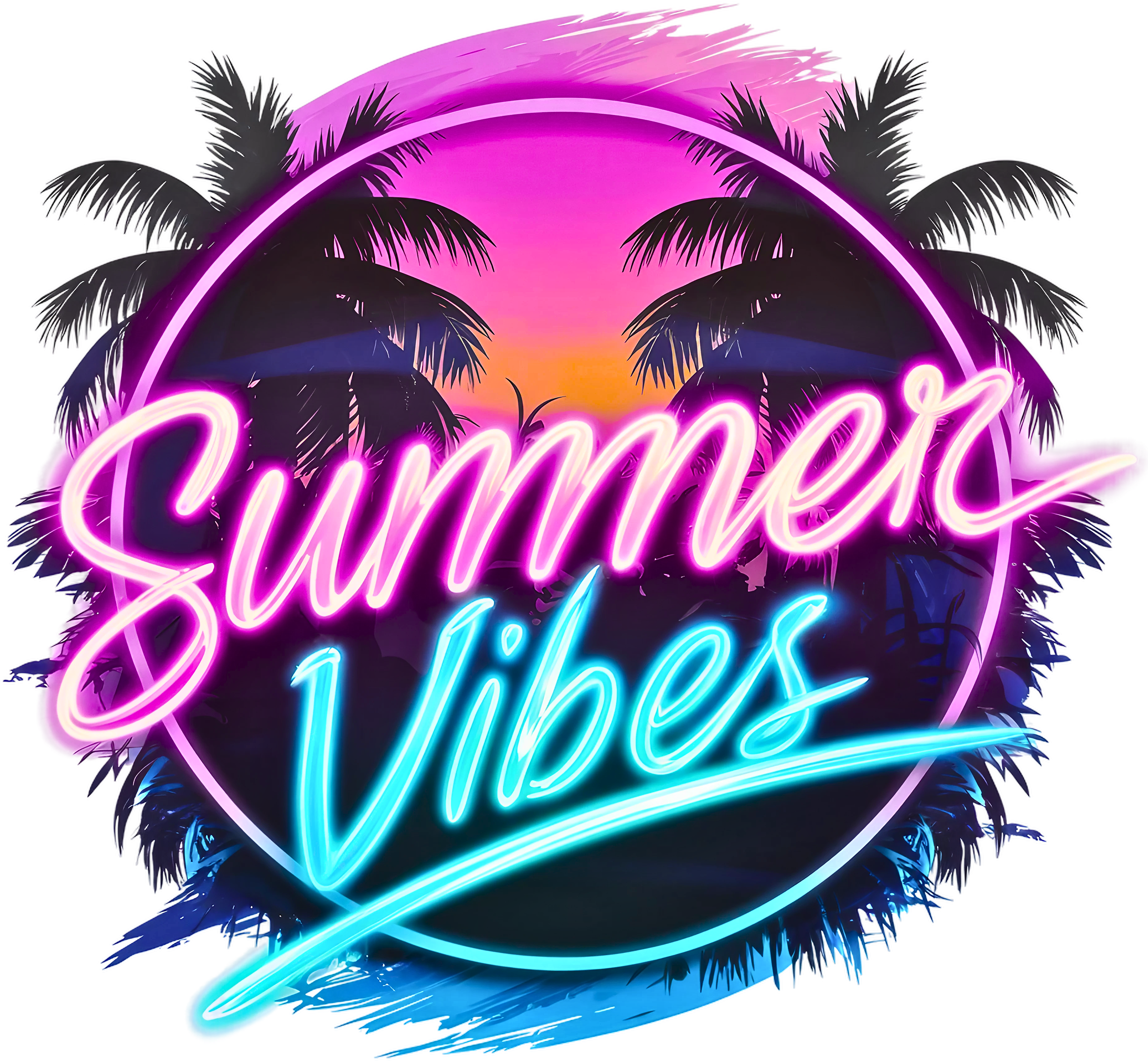 Summer vibes neon