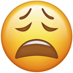Weary face emoji