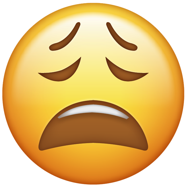 Weary face emoji