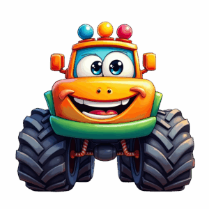 Orange monster truck