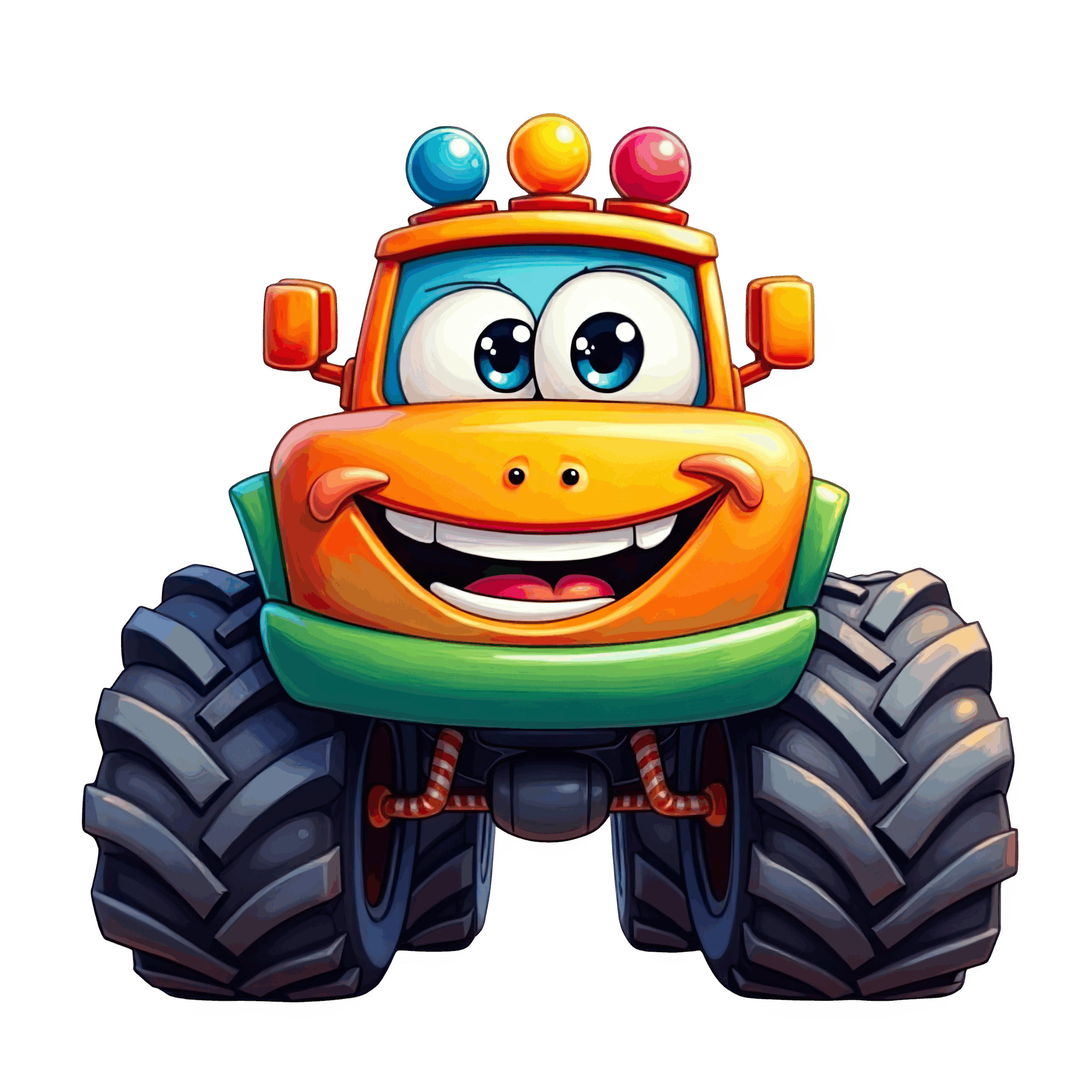 Orange monster truck