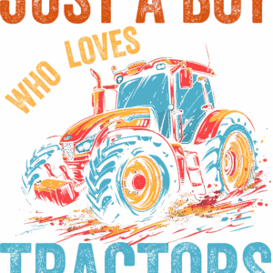 Just a boy who loves tractors