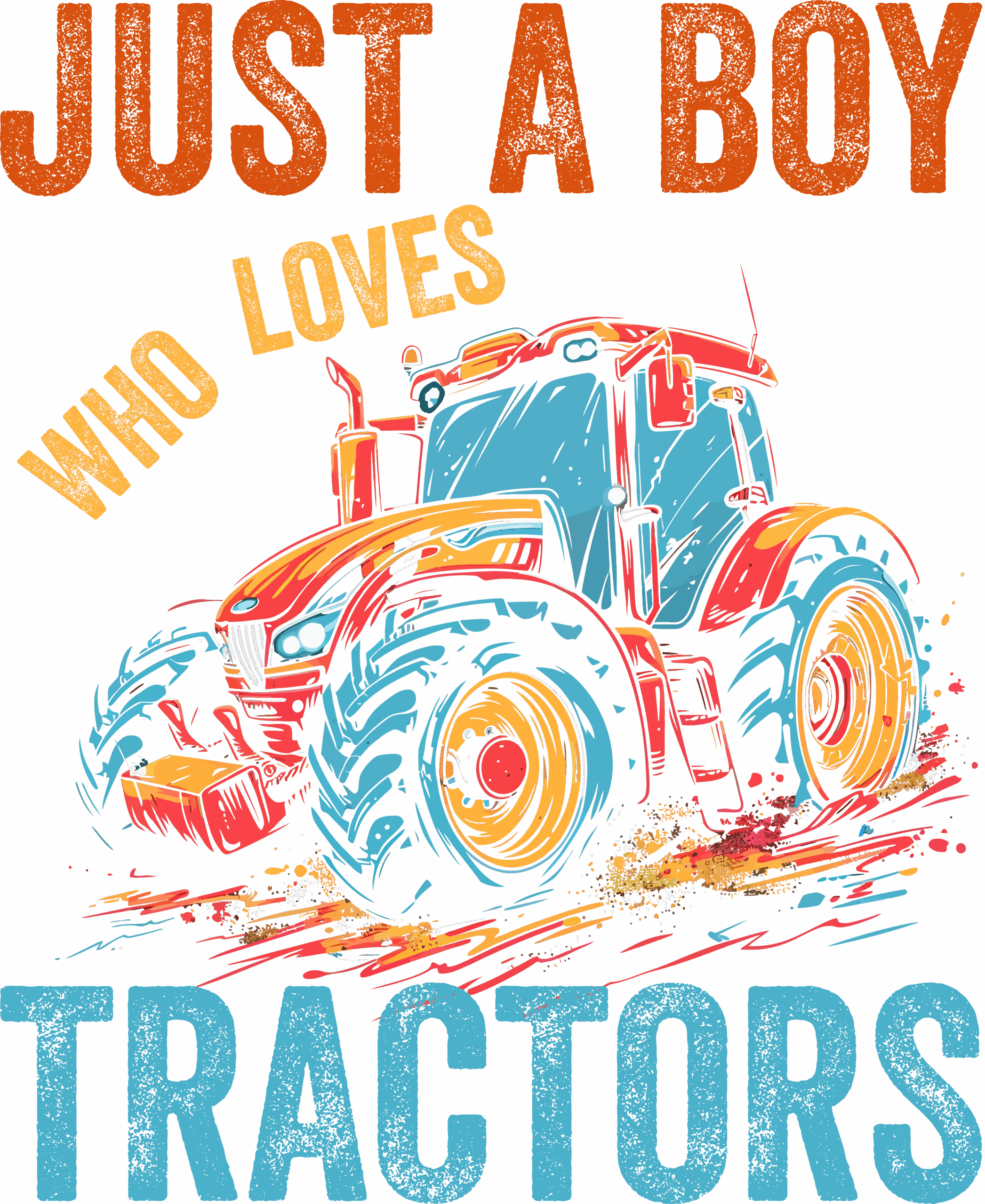 Just a boy who loves tractors