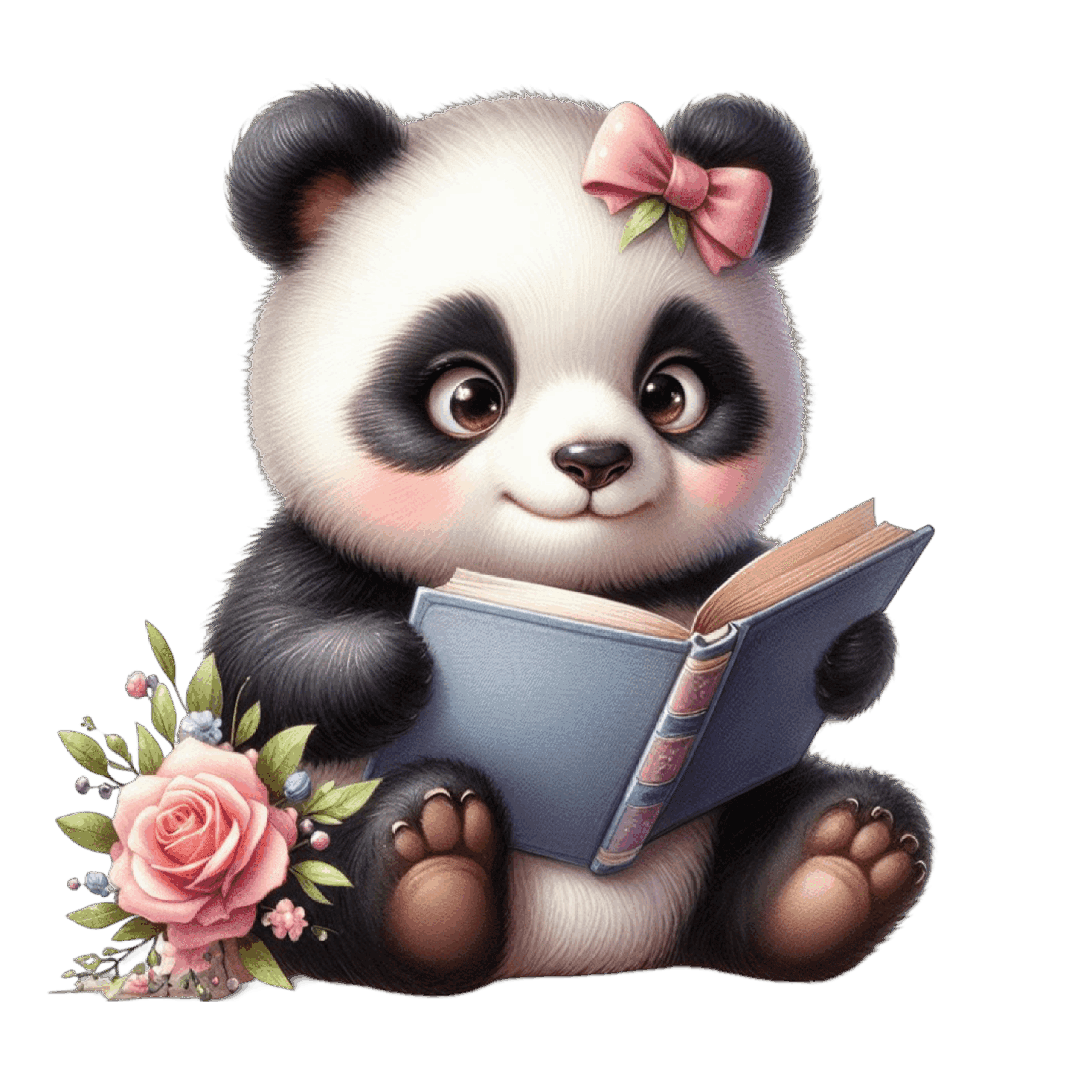 Panda med rosett