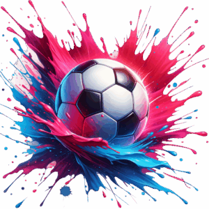 Soccer pink and blue