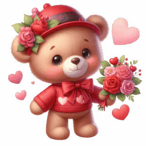 Teddy Bears with flowers
