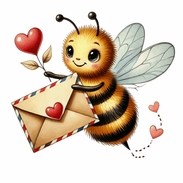 Bi med kärleksbrev