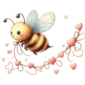 Bi med massa hjärtan