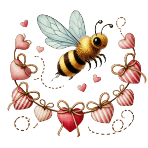 Bi med massa hjärtan