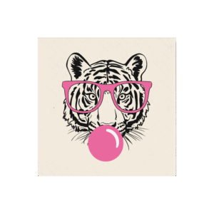 Pink tiger bubble