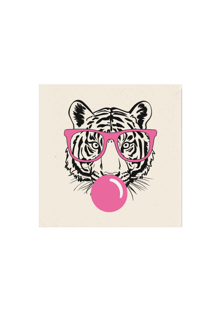 Pink tiger bubble