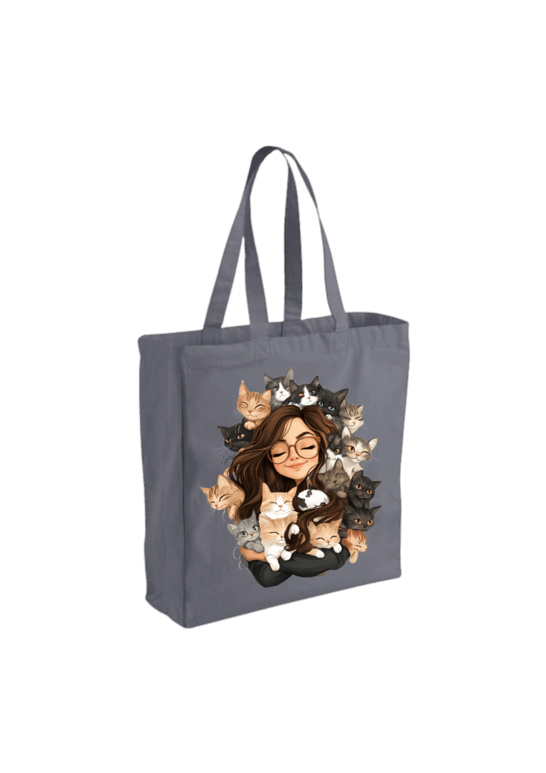 Stor crazy cat lady ljus