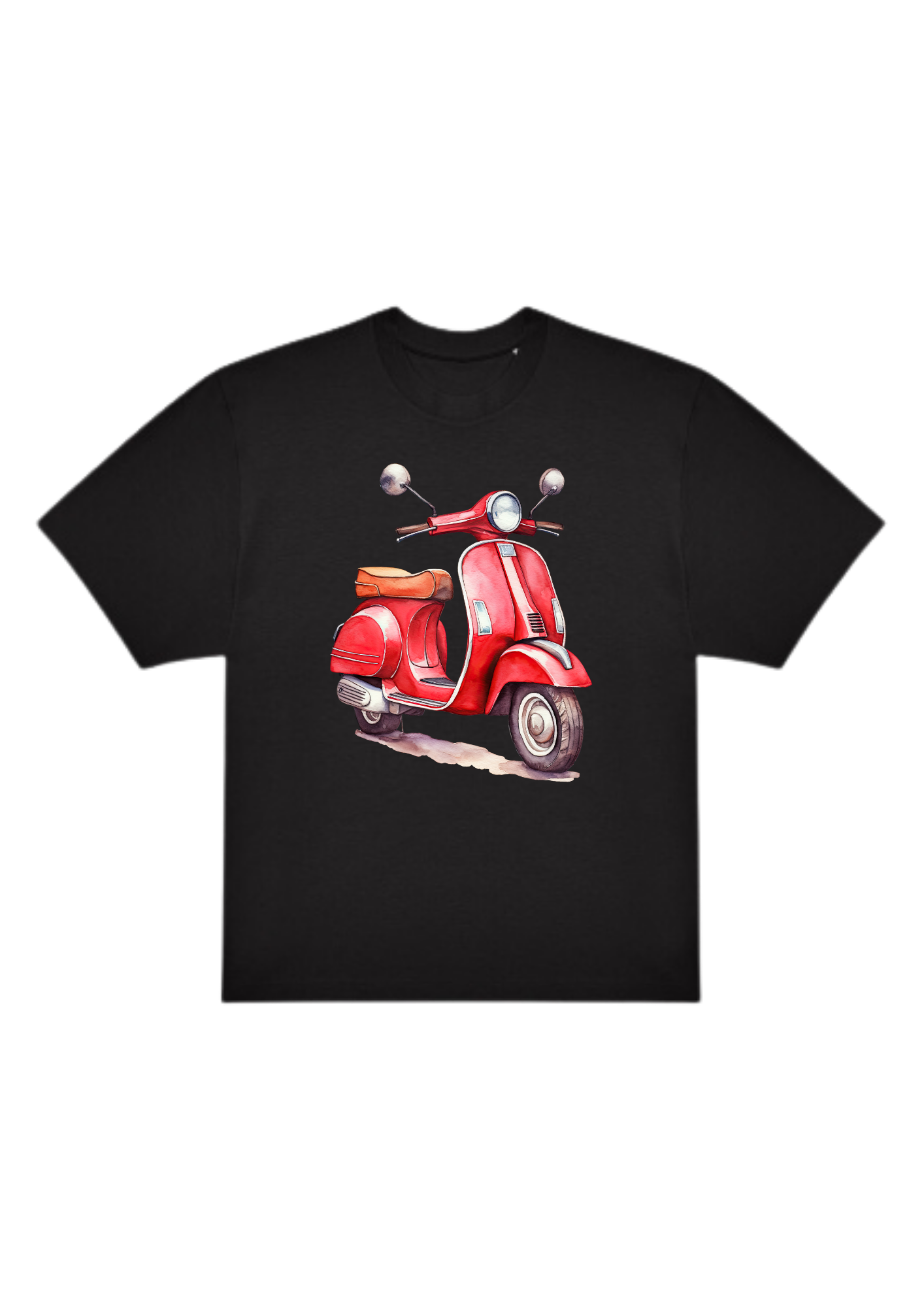 Röd vespa Oversized T-shirt - Bild 8