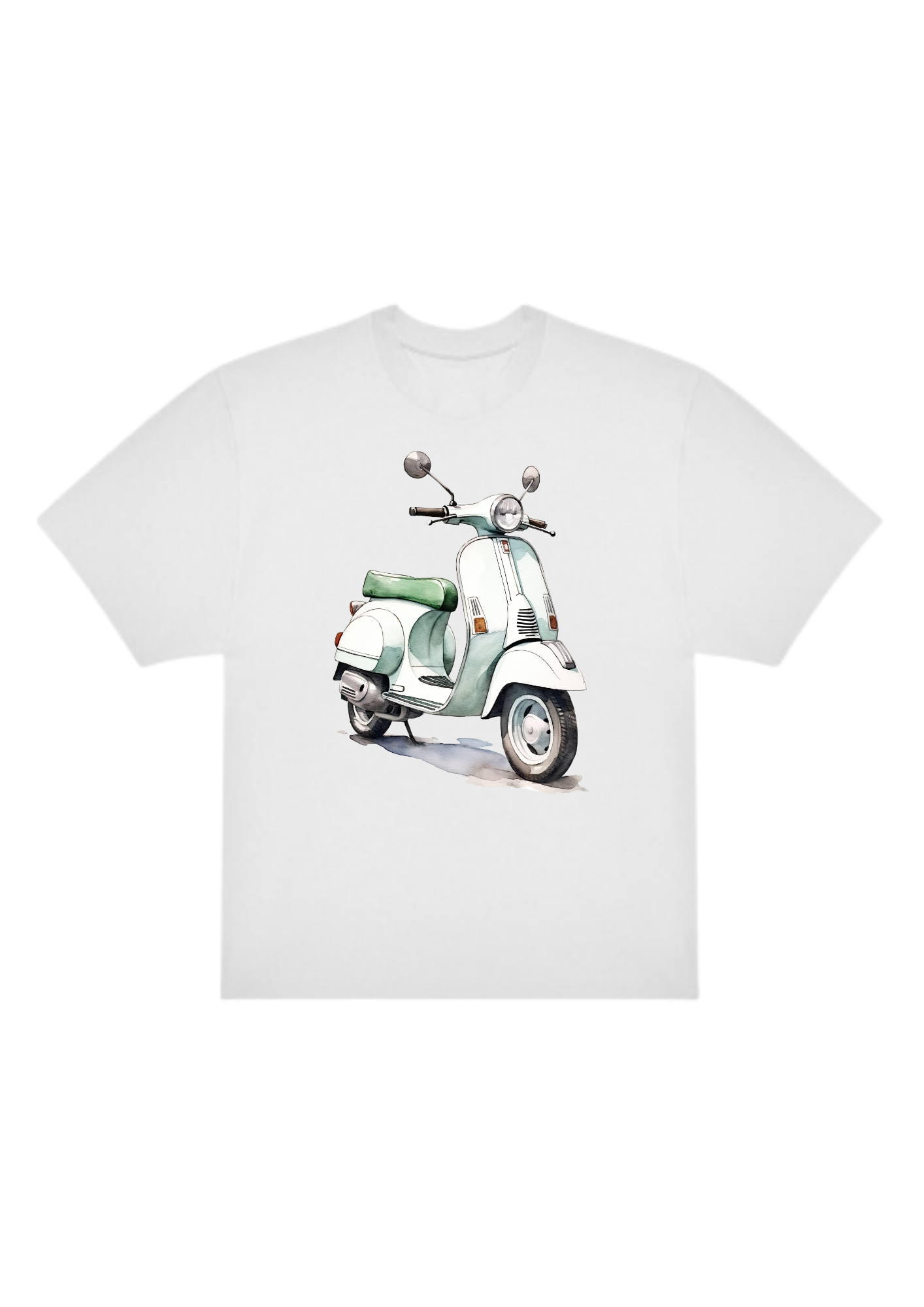 Grön vespa Oversized T-shirt - Bild 3