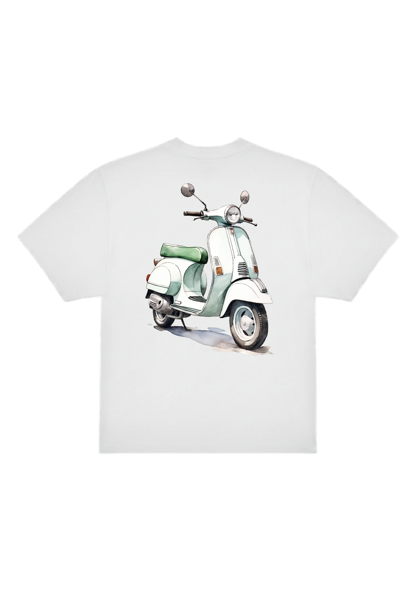 Grön vespa Oversized T-shirt - Bild 2