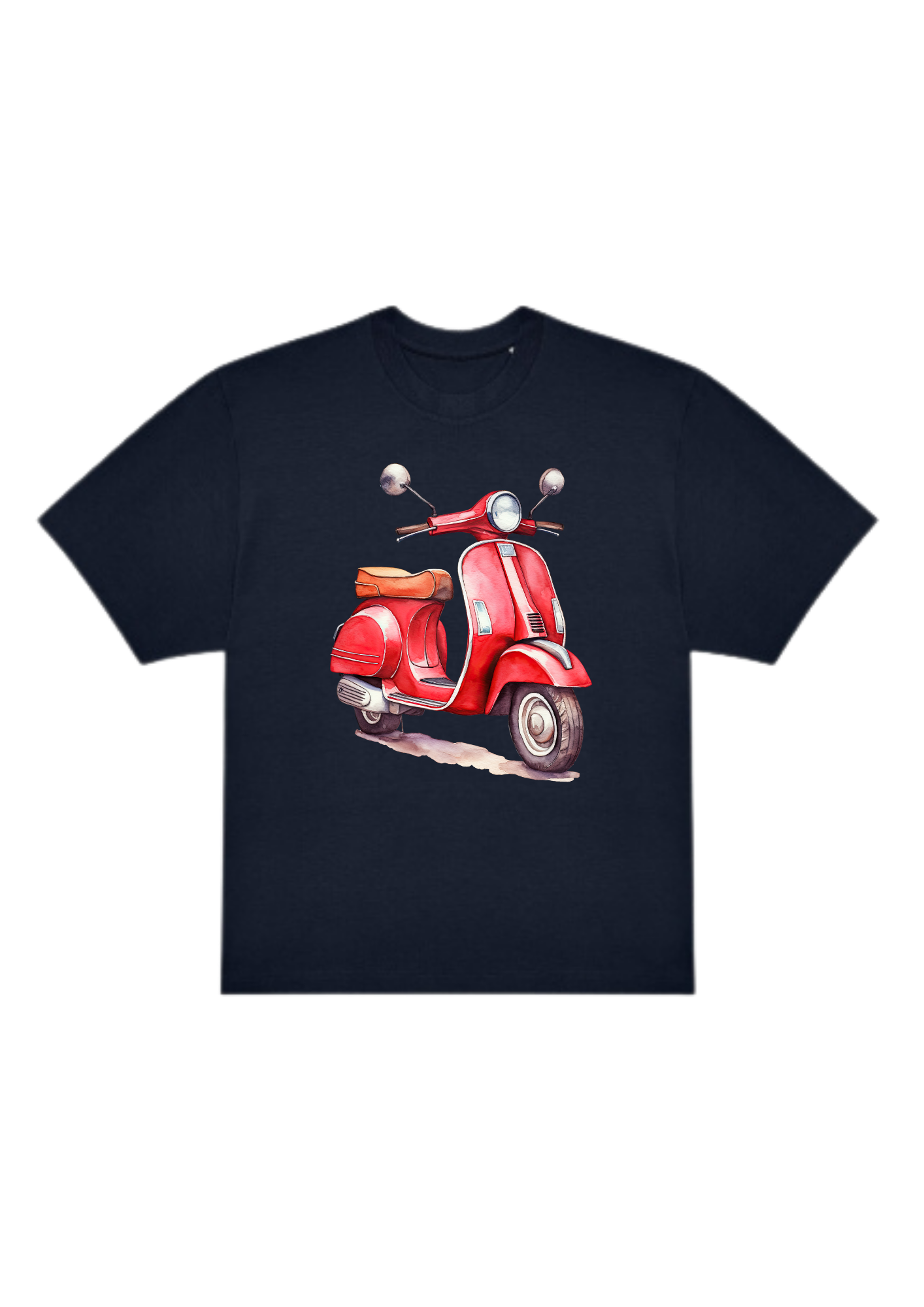 Röd vespa Oversized T-shirt - Bild 7
