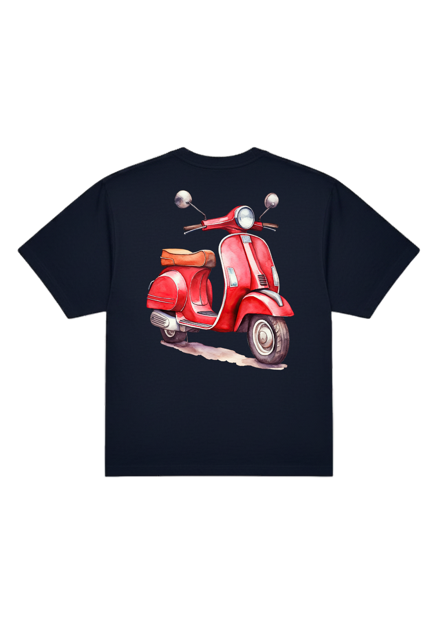 Röd vespa Oversized T-shirt - Bild 6