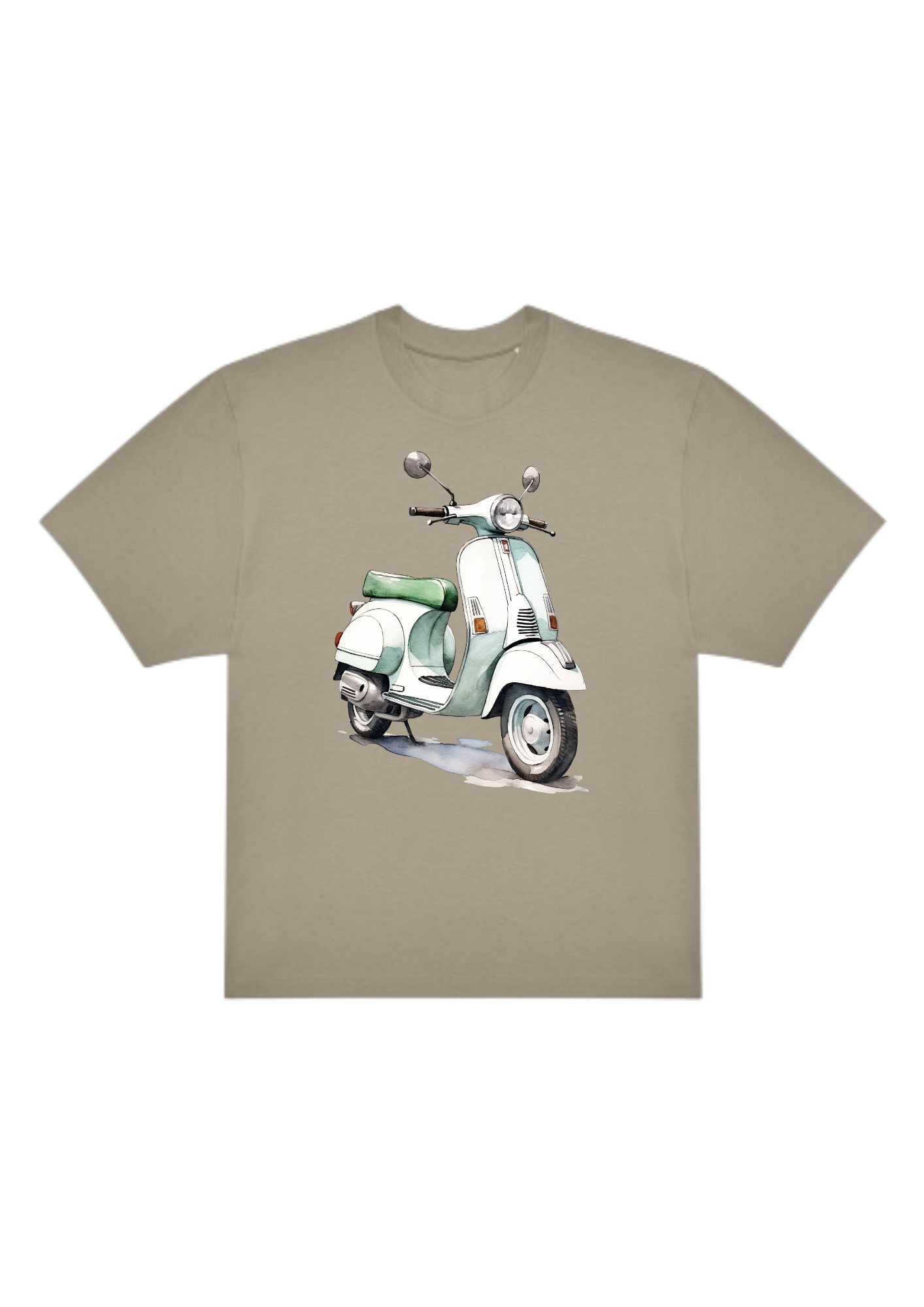 Grön vespa Oversized T-shirt - Bild 5