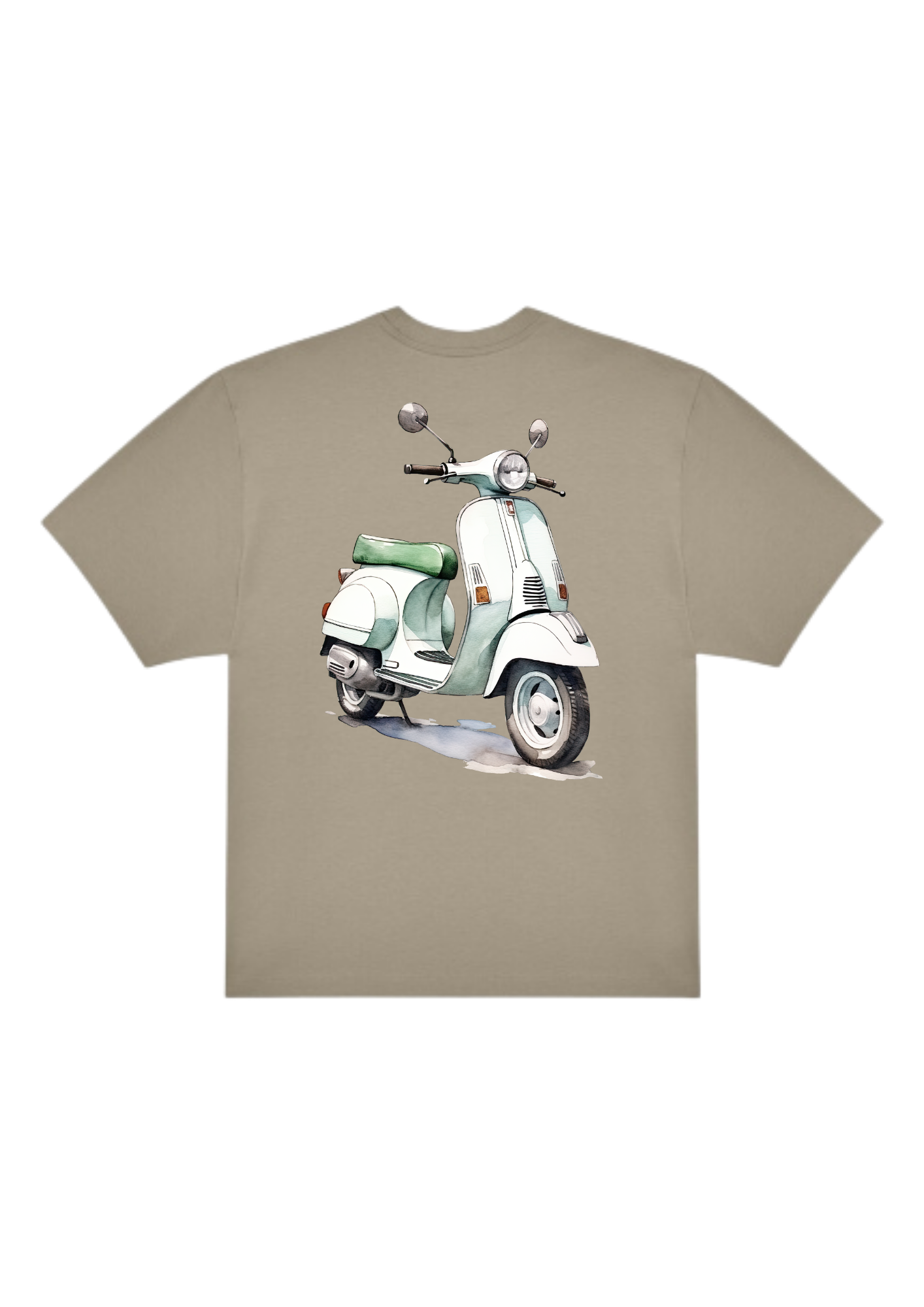 Grön vespa Oversized T-shirt - Bild 4