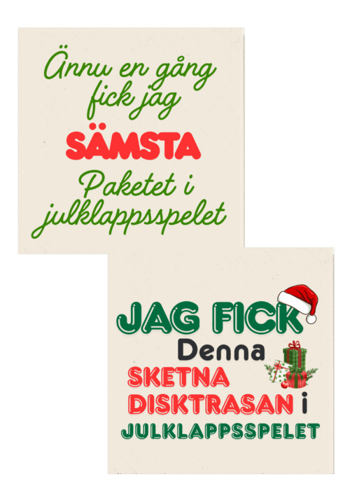 Disktrasor till julklappsspelet
