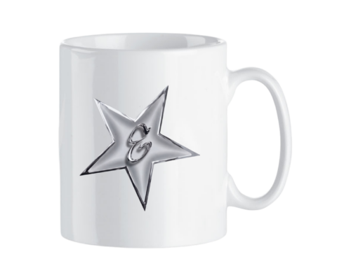 Emoemy silver star Mugg