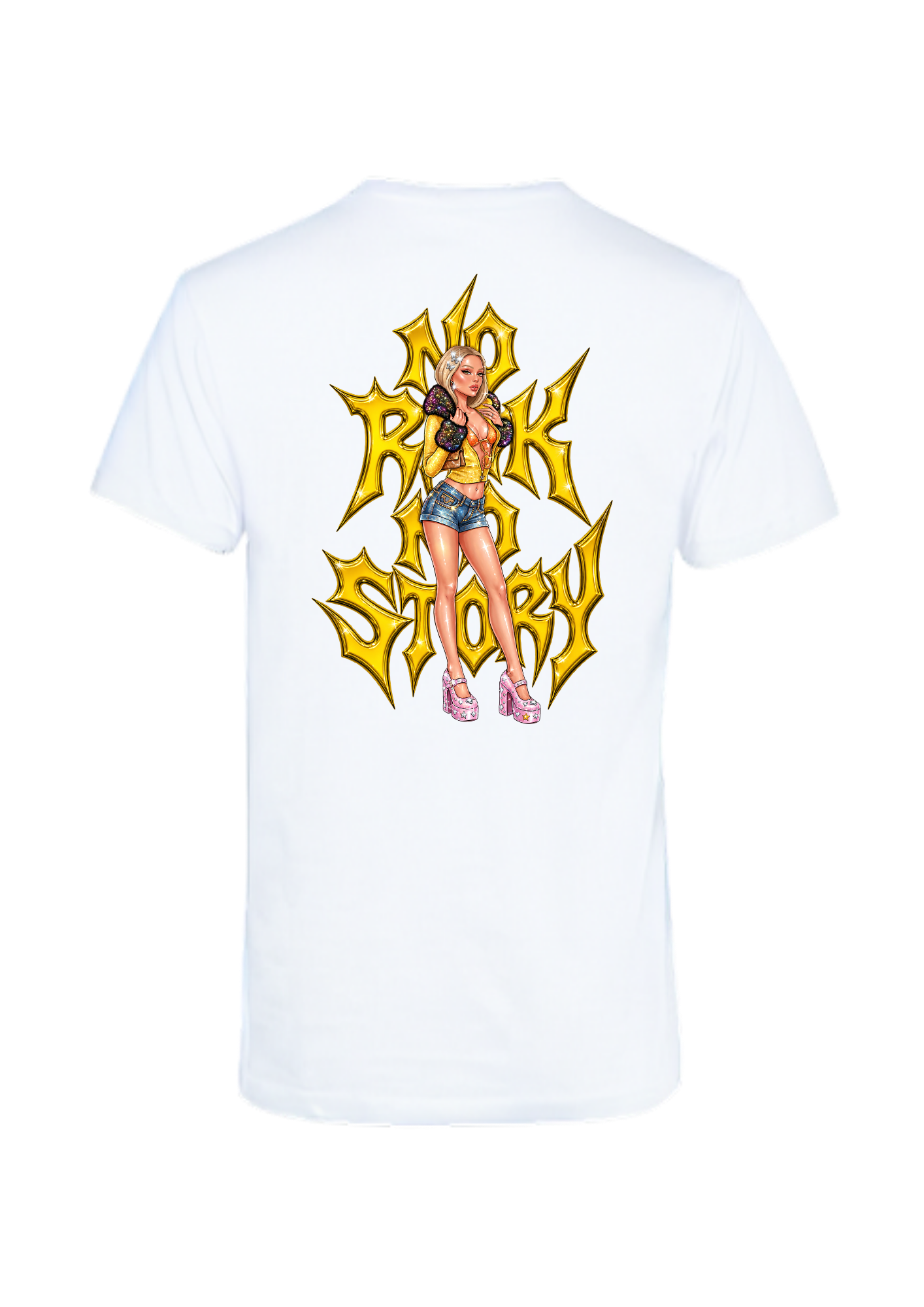 Emoemy No risk no story T-shirt GOLD - Bild 3